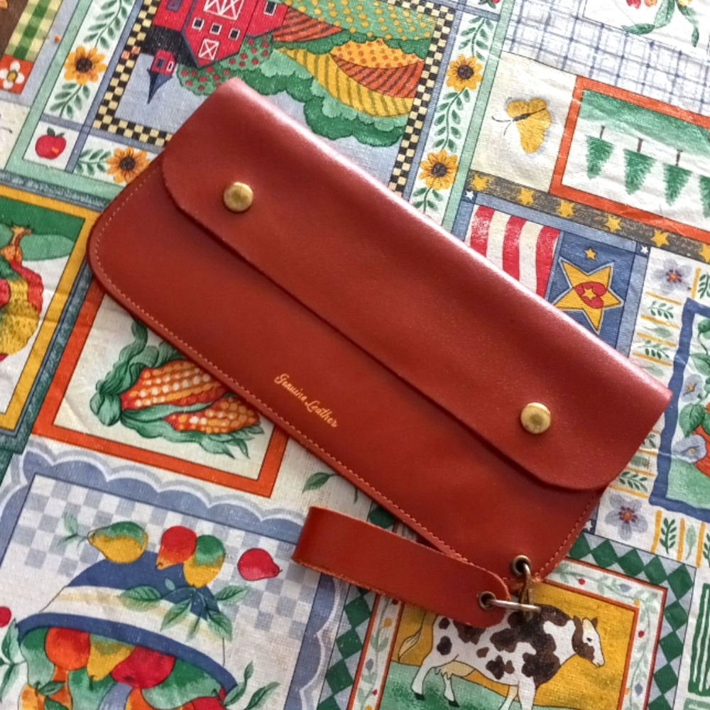 RARE-VINTAGE: Buckskin Leather Saddlebag Wallet